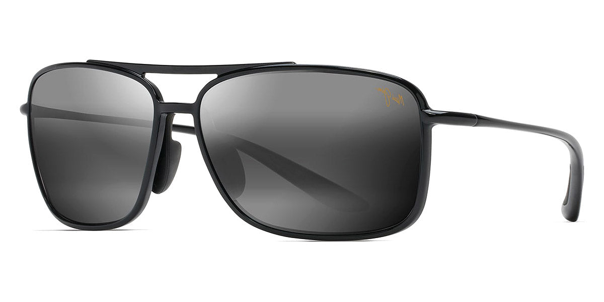 MAUI JIM SUNGLASSES - KAUPO GAP 437-02 61 - Black Gloss