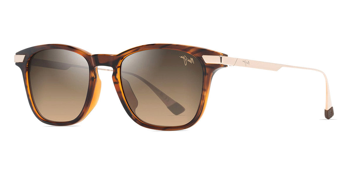 MAUI JIM SUNGLASSES - MANA'OLANA HS623-10 51 - Shiny Dark Havana with Gold
