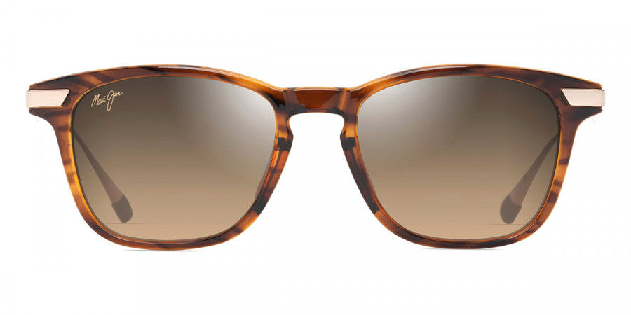 MAUI JIM SUNGLASSES - MANA'OLANA HS623-10 51 - Shiny Dark Havana with Gold