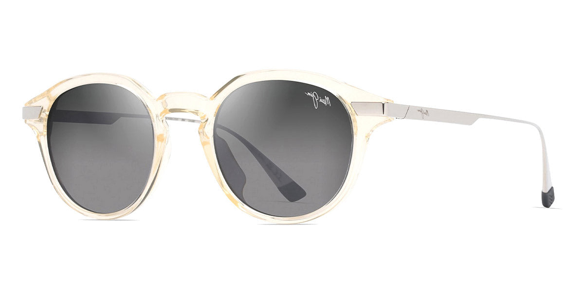 MAUI JIM SUNGLASSES - MOMI GS622-21 49 - Shiny Trans Yellow with Silver