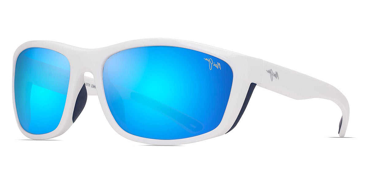 MAUI JIM SUNGLASSES - NUU LANDING B869-05 62 - White with Navy Rubber