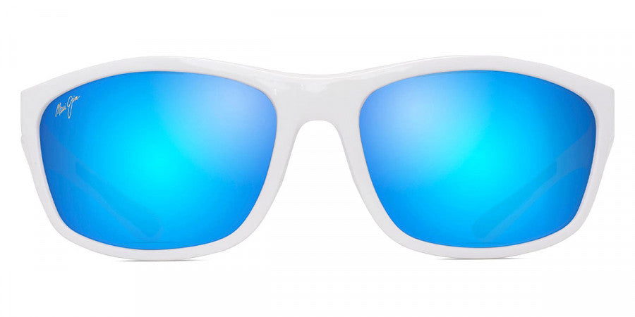 MAUI JIM SUNGLASSES - NUU LANDING B869-05 62 - White with Navy Rubber