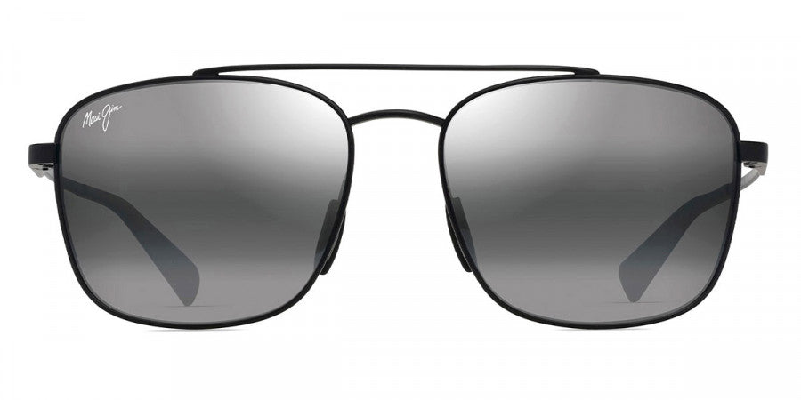 MAUI JIM SUNGLASSES - PĪWAI ASIAN FIT 645-02 58 - Matte Black with Gray
