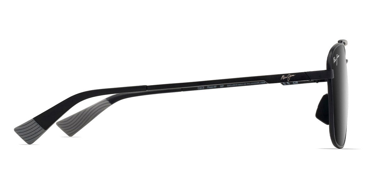 MAUI JIM SUNGLASSES - PĪWAI ASIAN FIT 645-02 58 - Matte Black with Gray