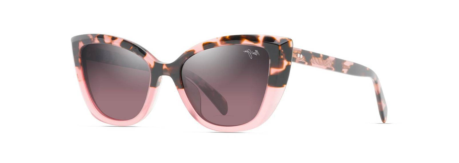 MAUI JIM SUNGLASSES - RS892 09 ROSE BLOSSOM PINK HAVANA WITH ROSE