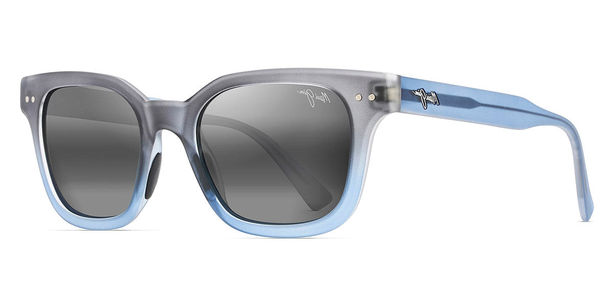 MAUI JIM SUNGLASSES - SHORE BREAK 822-06M 50 - Matte Translucent Blue Gray Fade