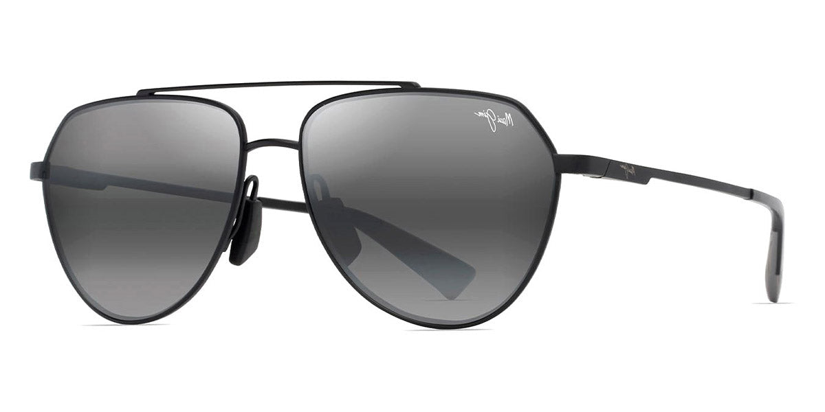 MAUI JIM SUNGLASSES - WAIWAI 634-02 59 - Matte Black with Gray