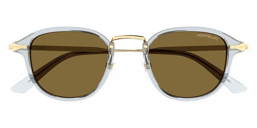 MONTBLANC SUNGLASSES - MB0336S 003 48 - Gray/Gold