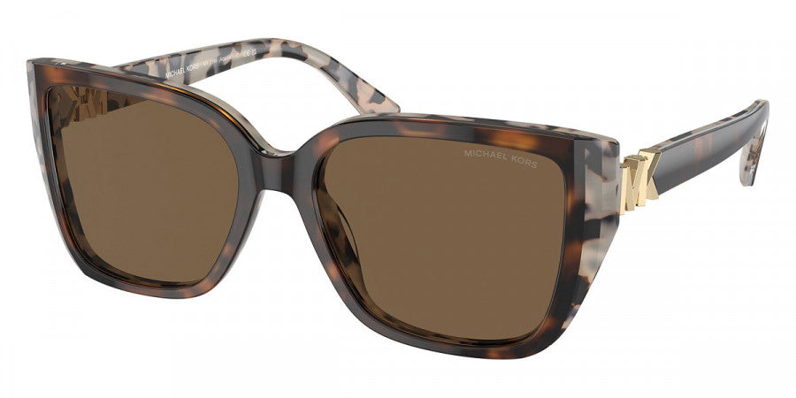 MICHAEL KORS SUNGLASSES - Acadia MK2199 395173 55 - Bi Layer Dark/Cream Tortoise