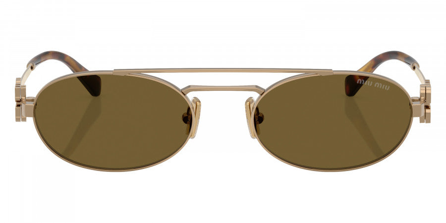 Miu Miu Logo MU 54ZS 7OE09Z 53 - Brass Gold