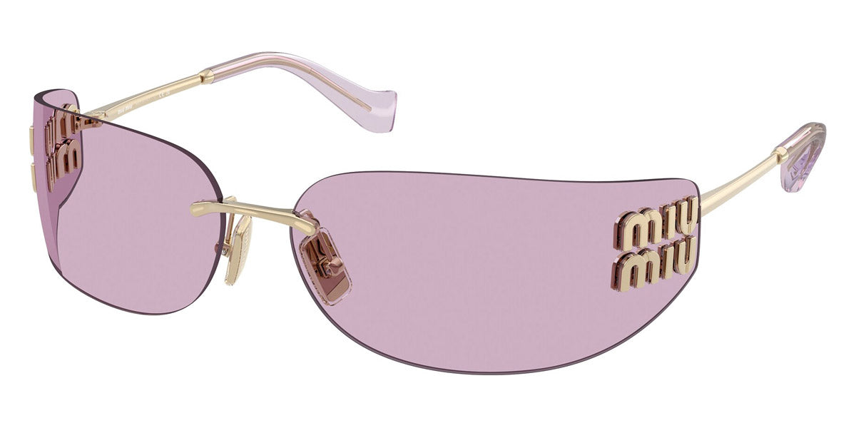 MIU MIU SUNGLASSES AUBE - MU A51S ZVN90O 75 - Pale Gold display picture 2