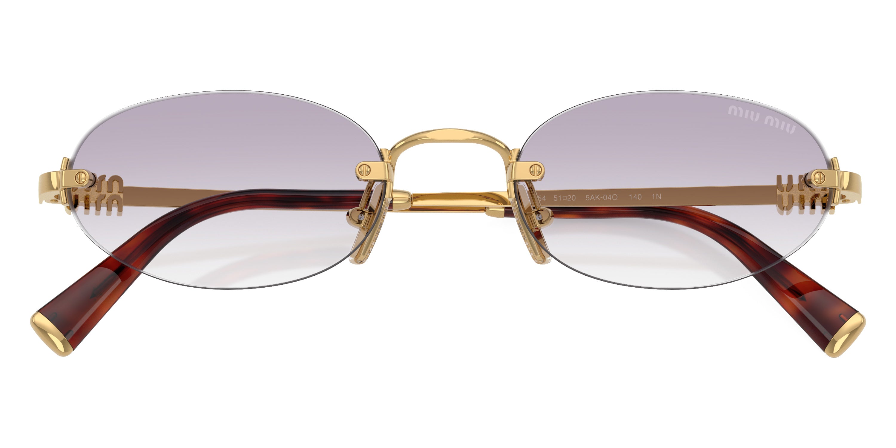 Miu Miu Logo MU A54S 5AK04O 51 - Gold