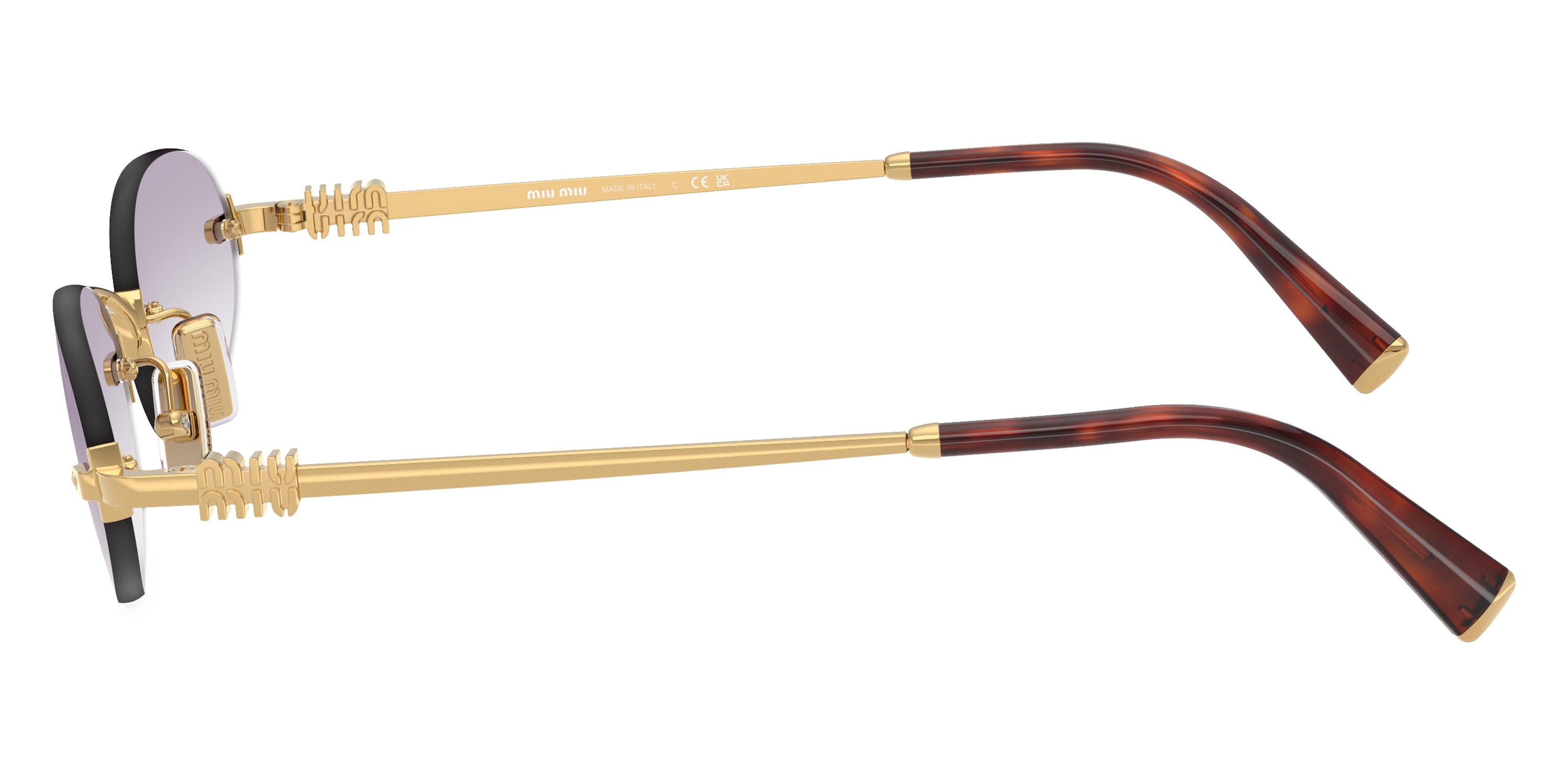 Miu Miu Logo MU A54S 5AK04O 51 - Gold