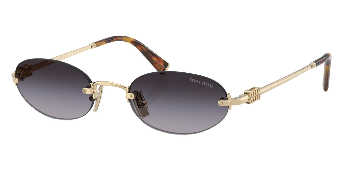 MIU MIU SUNGLASSES LOGO - MU A54S ZVN5D1 51 - Pale Gold display picture 2