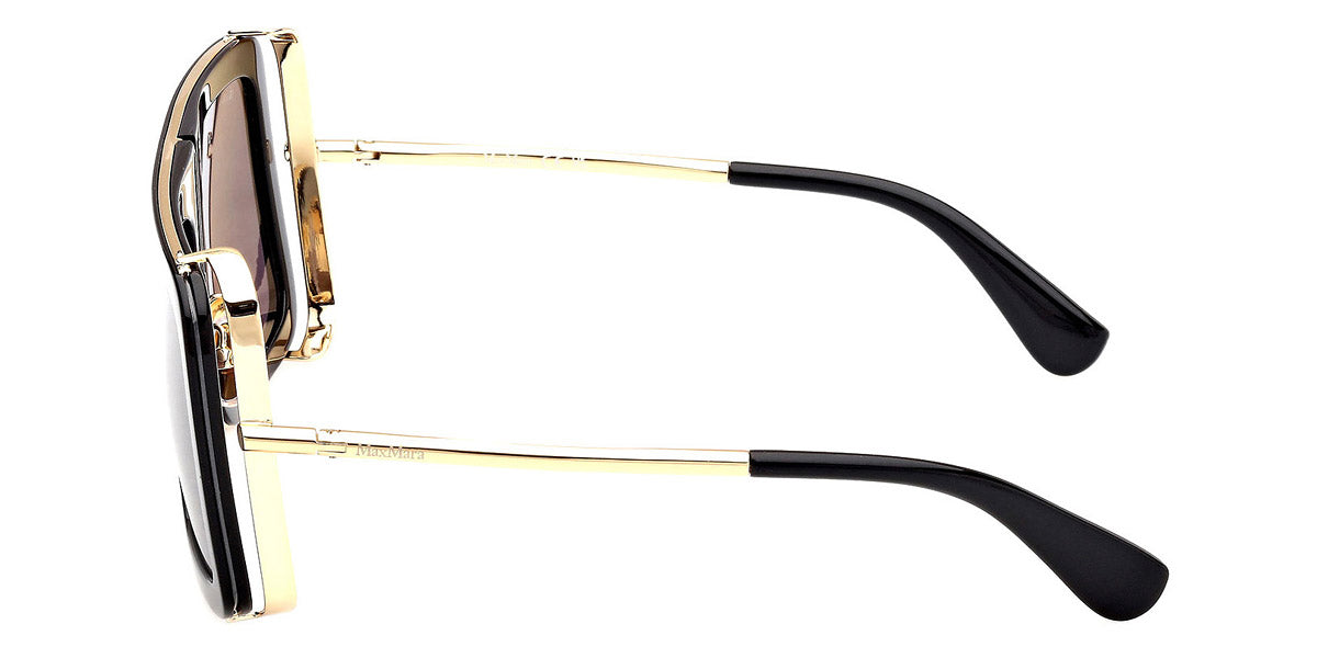 Max Mara™ JEAN MM0119 01A 57 - Shiny Black/Shiny Pale Gold