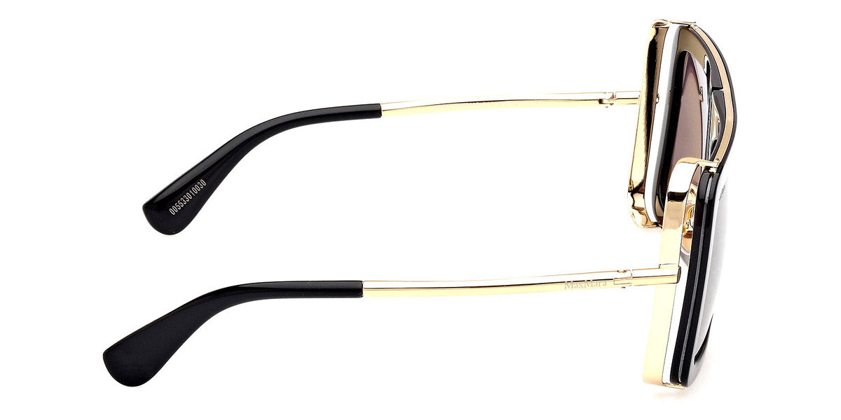 Max Mara™ JEAN MM0119 01A 57 - Shiny Black/Shiny Pale Gold