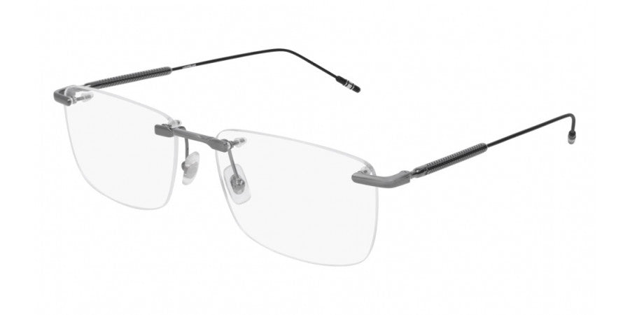MONTBLANC EYEGLASSES - MB0049O 004 58 - Ruthenium