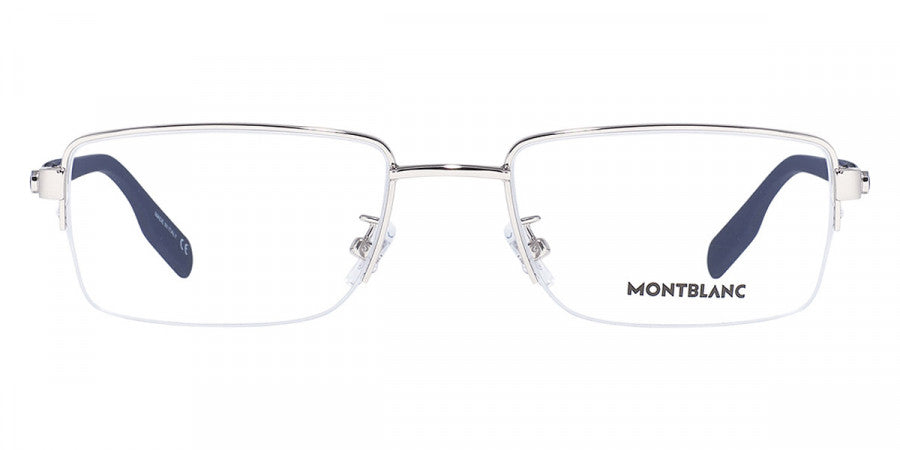 MONTBLANC EYEGLASSES - MB0188O 002 55 - Silver/Blue