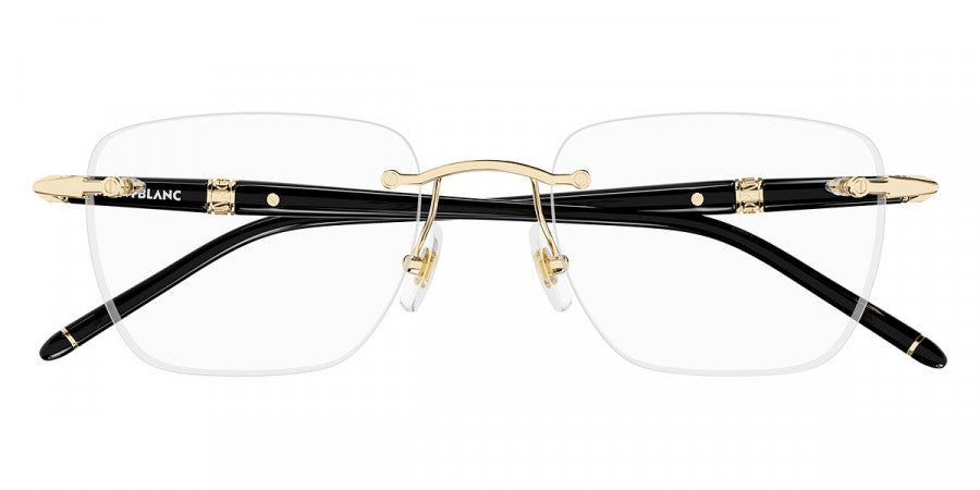 MONTBLANC EYEGLASSES - MB0346O 001 53 - Gold/Black