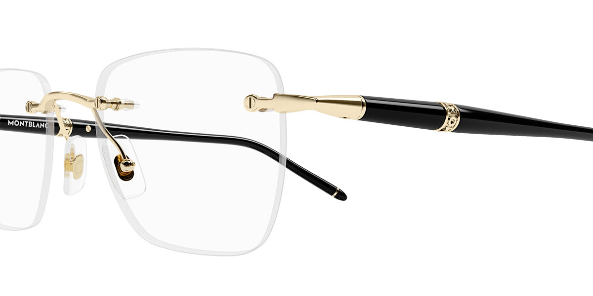 MONTBLANC EYEGLASSES - MB0346O 001 53 - Gold/Black