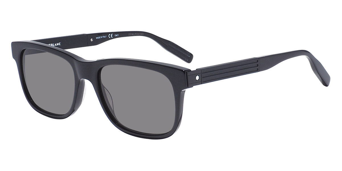 MONTBLANC SUNGLASSES - MB0163S 001 56 - Black