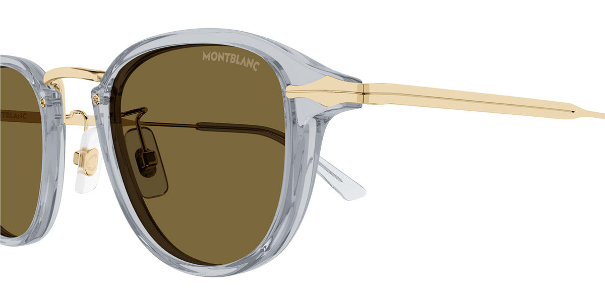 MONTBLANC SUNGLASSES - MB0336S 003 48 - Gray/Gold