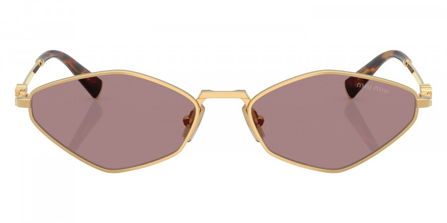 MIU MIU SUNGLASSES LOGO - MU 56ZS 5AK20I 56 - Gold