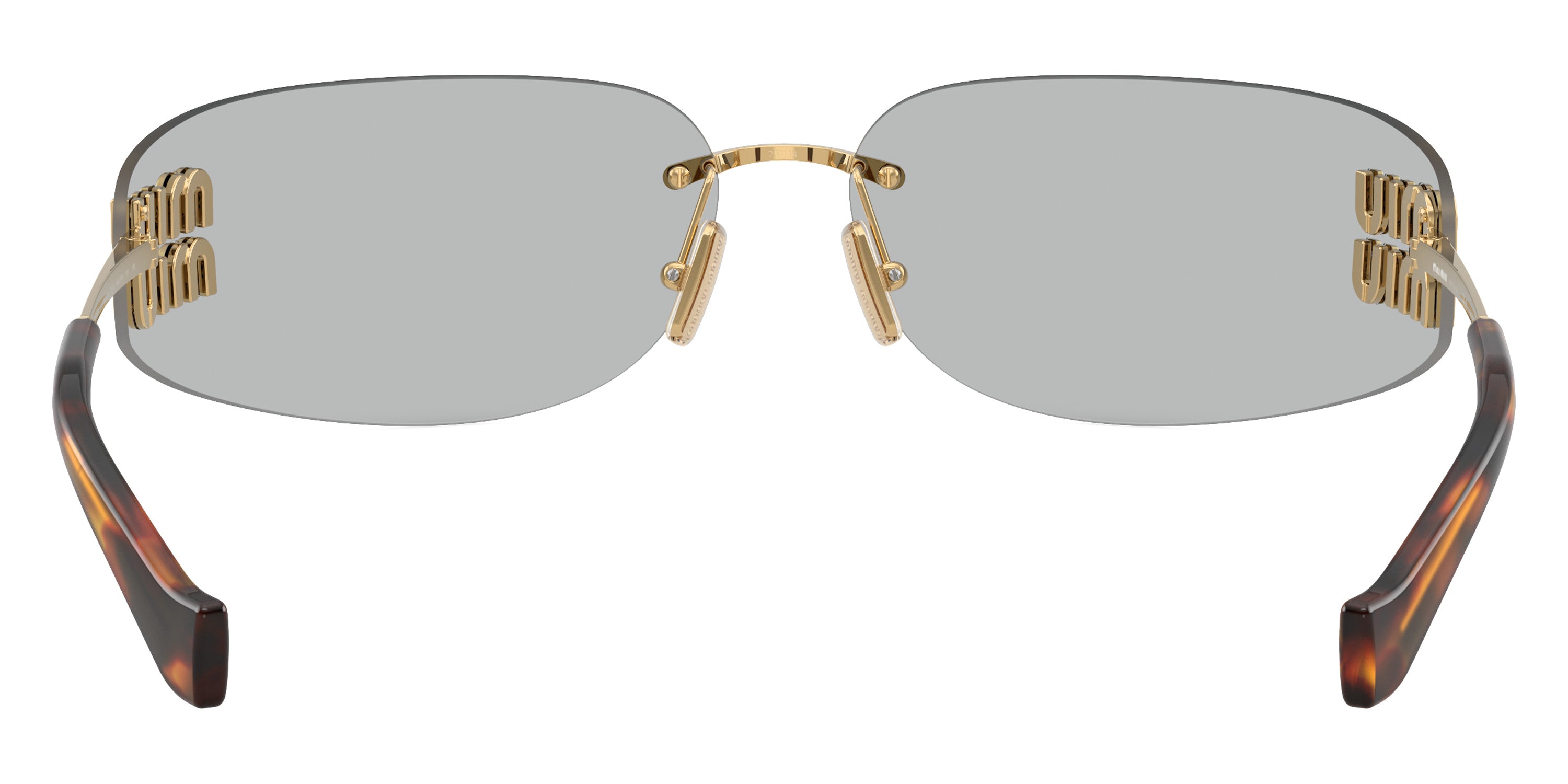 MIU MIU SUNGLASSES LOGO - MU A51S 5AK50K 75 - Gold