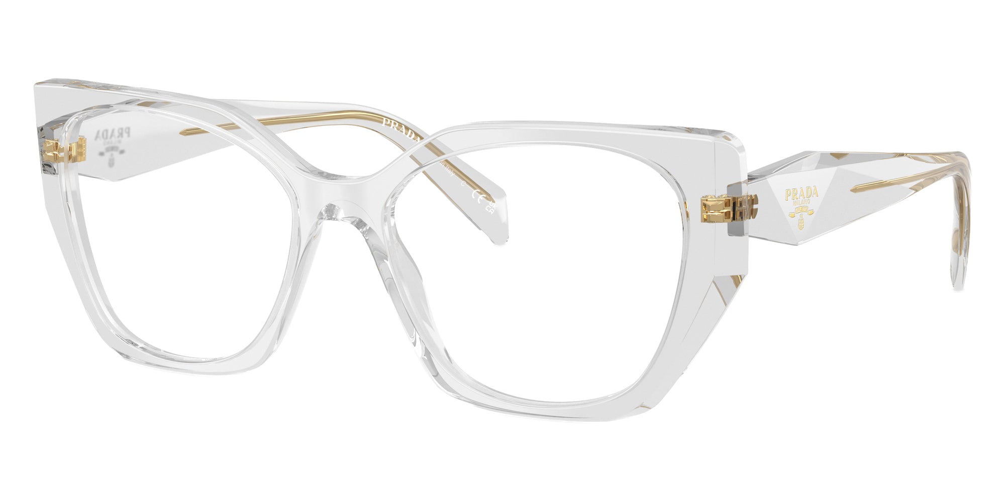 PRADA EYEGLASSES - PR 18WV 12R1O1 52 - Transparent Gray