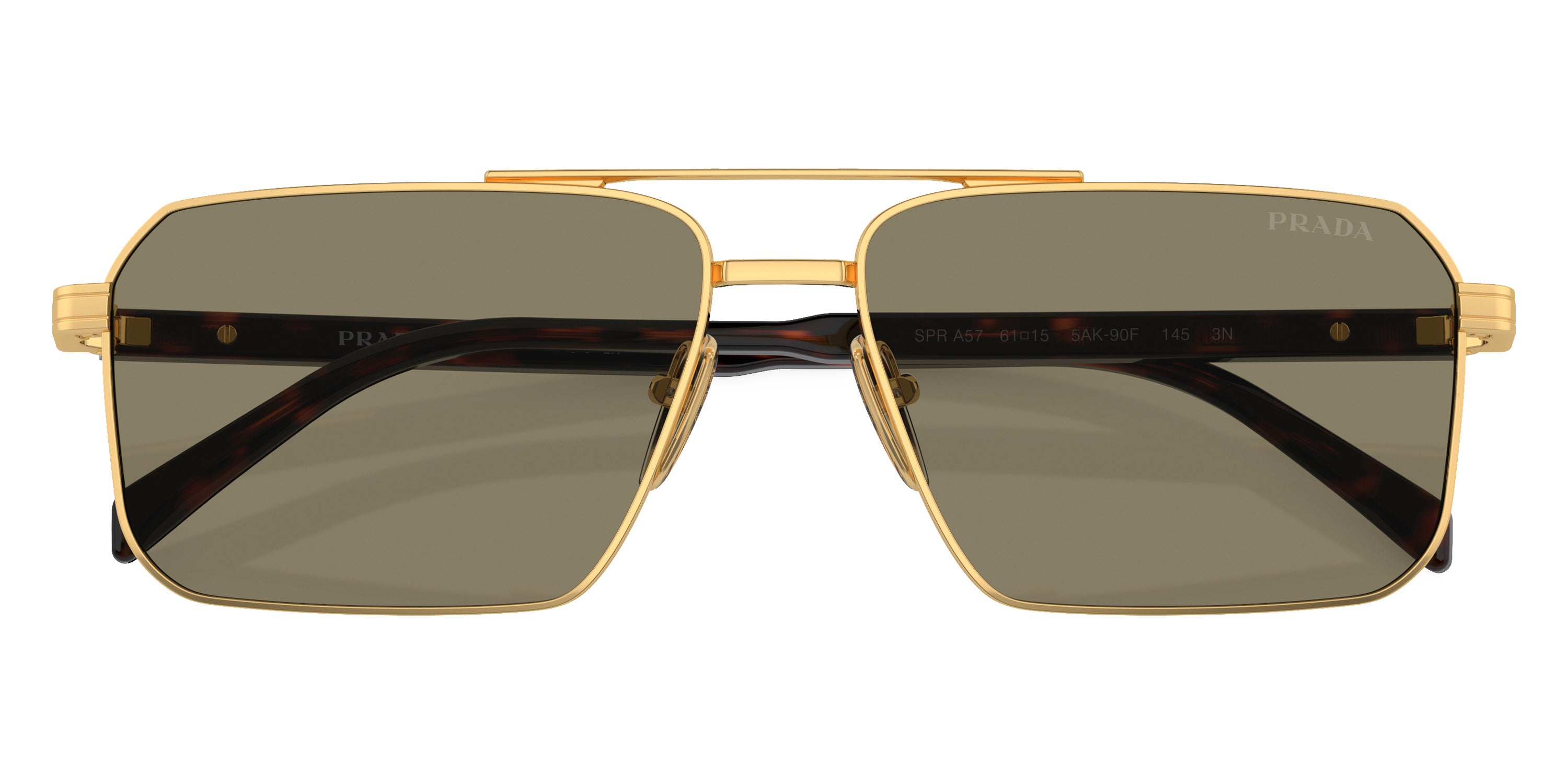 PRADA SUNGLASSES - PR A57S 5AK90F 61 - Gold/Radica Tortoise