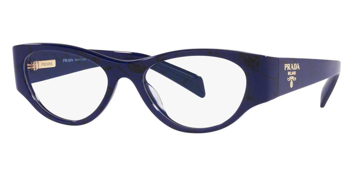 Navy blue Prada eyeglasses marble pattern Prada PR 17ZS 18D5W1 Sunglasses Blue - eye-oo.com main image 3