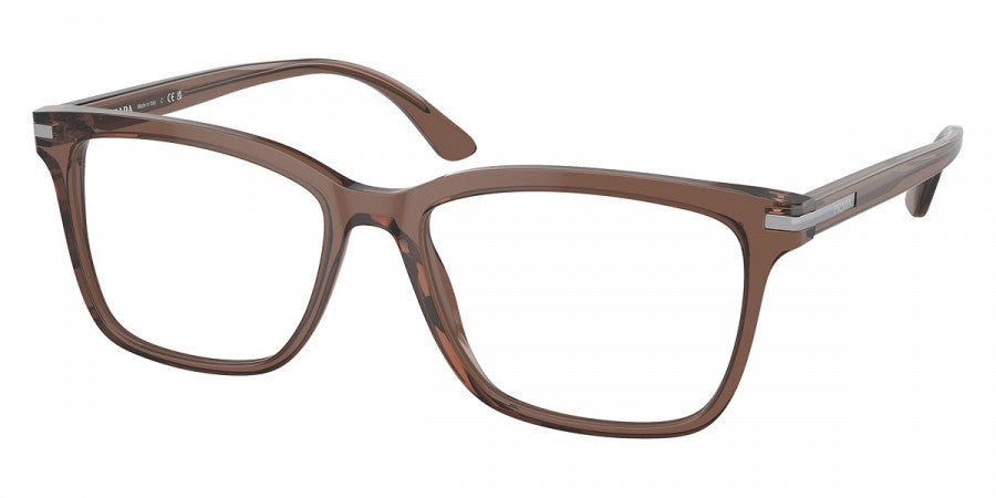 PRADA EYEGLASSES - PR 14WV 17O1O1 56 - Brown Transparent