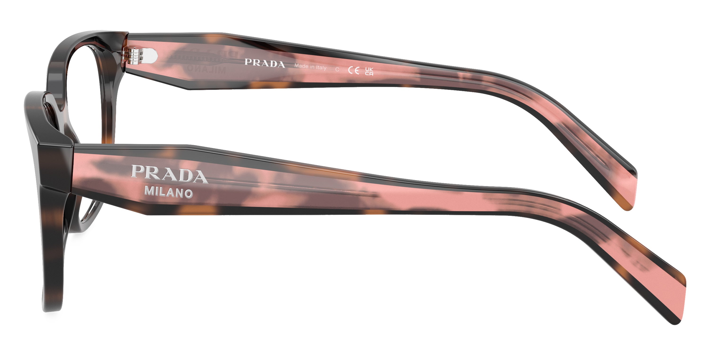 PRADA EYEGLASSES - PR 17ZV 23A1O1 54 - Mauve Tortoise/Spotted Pink