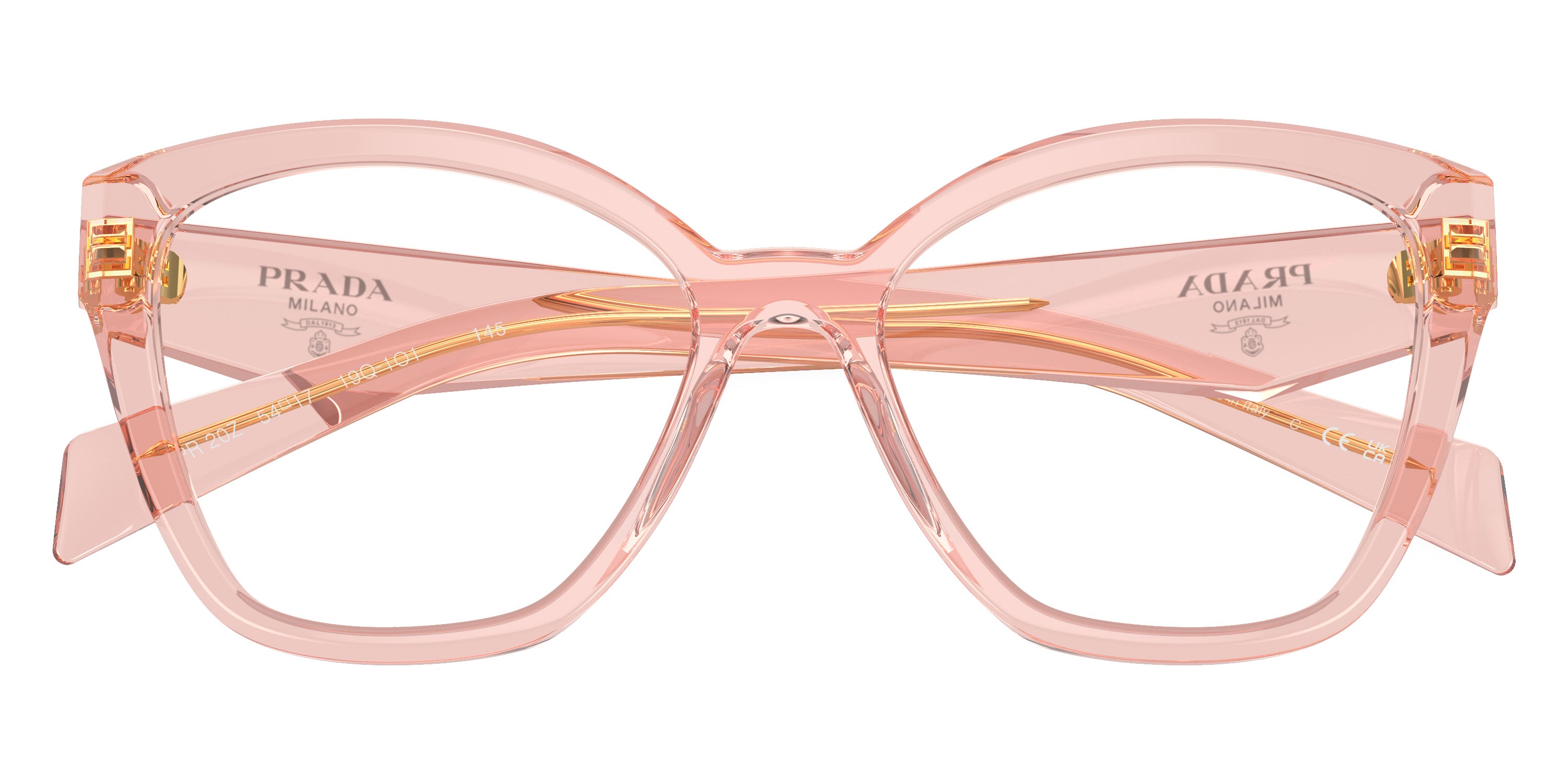 PRADA EYEGLASSES - PR 20ZV 19Q1O1 54 - Transparent Peach
