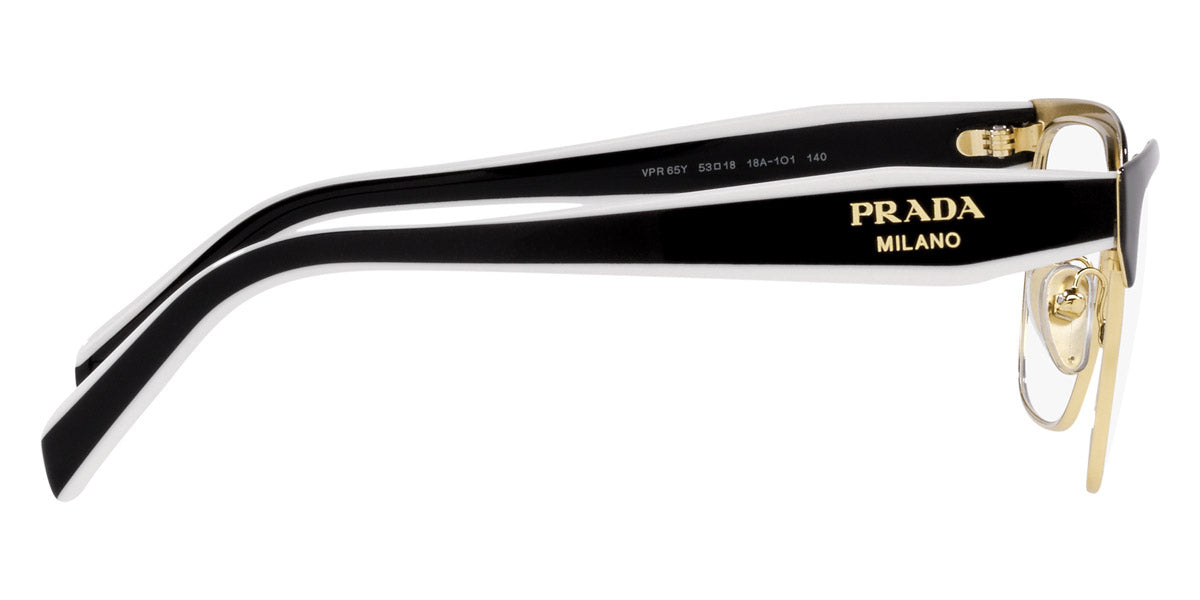 PRADA EYEGLASSES - PR 65YV 18A1O1 53 - Black/Pale Gold