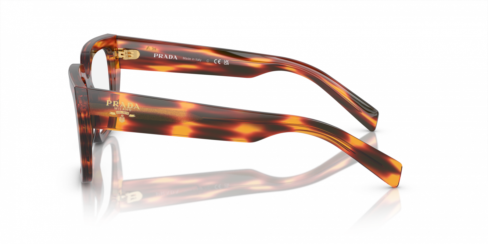 PRADA EYEGLASSES - PR A03V 13O1O1 52 - Havana Red