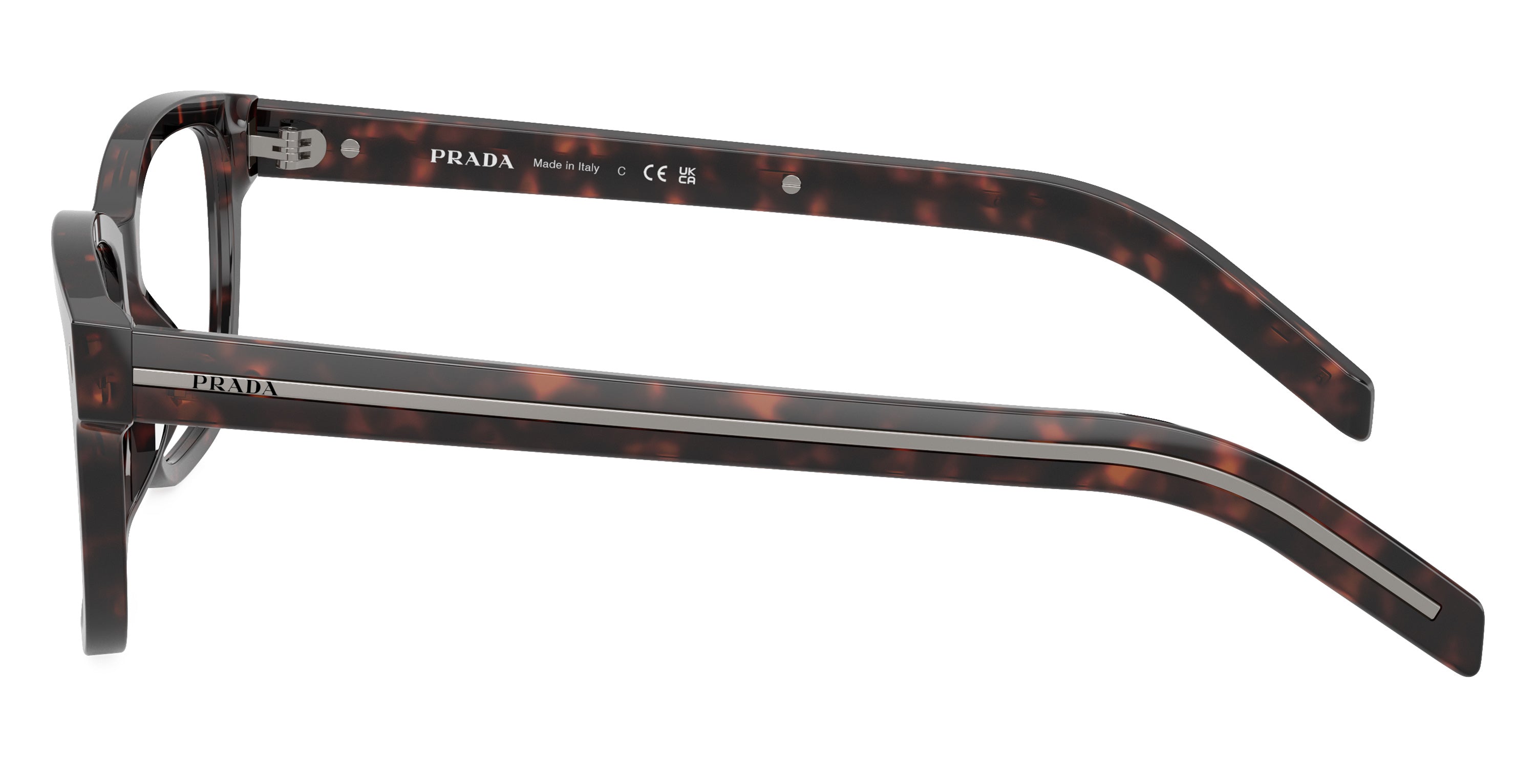 PRADA EYEGLASSES - PR B10V 17N1O1 55 - Root Havana/Gunmetal