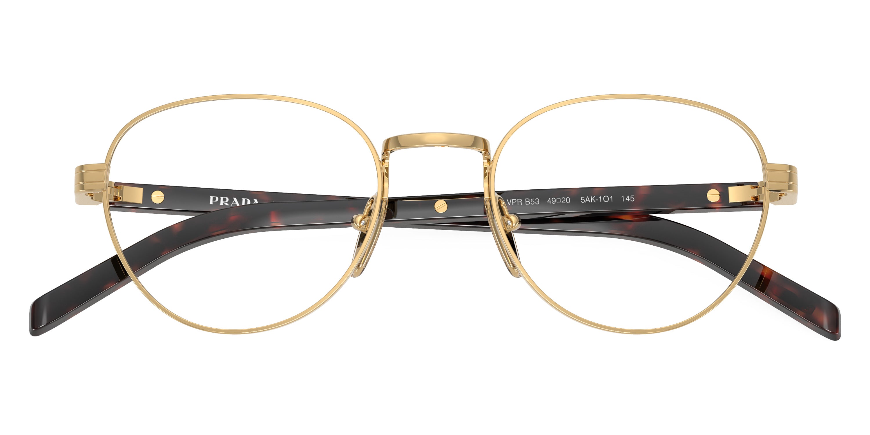 PRADA EYEGLASSES - PR B53V 5AK1O1 49 - Gold/Root Tortoise