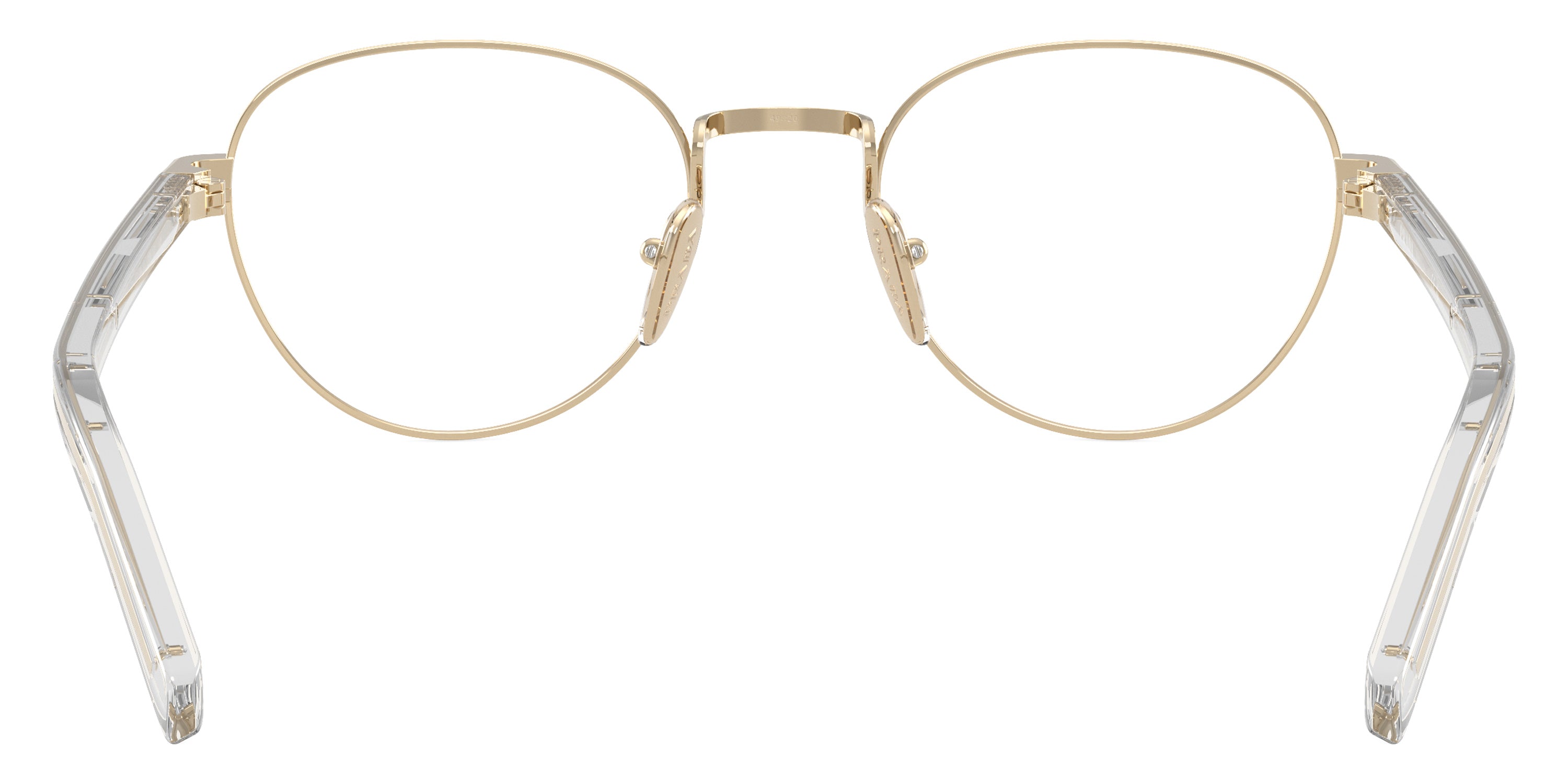 PRADA EYEGLASSES - PR B53V ZVN1O1 49 - Pale Gold/Transparent Gray