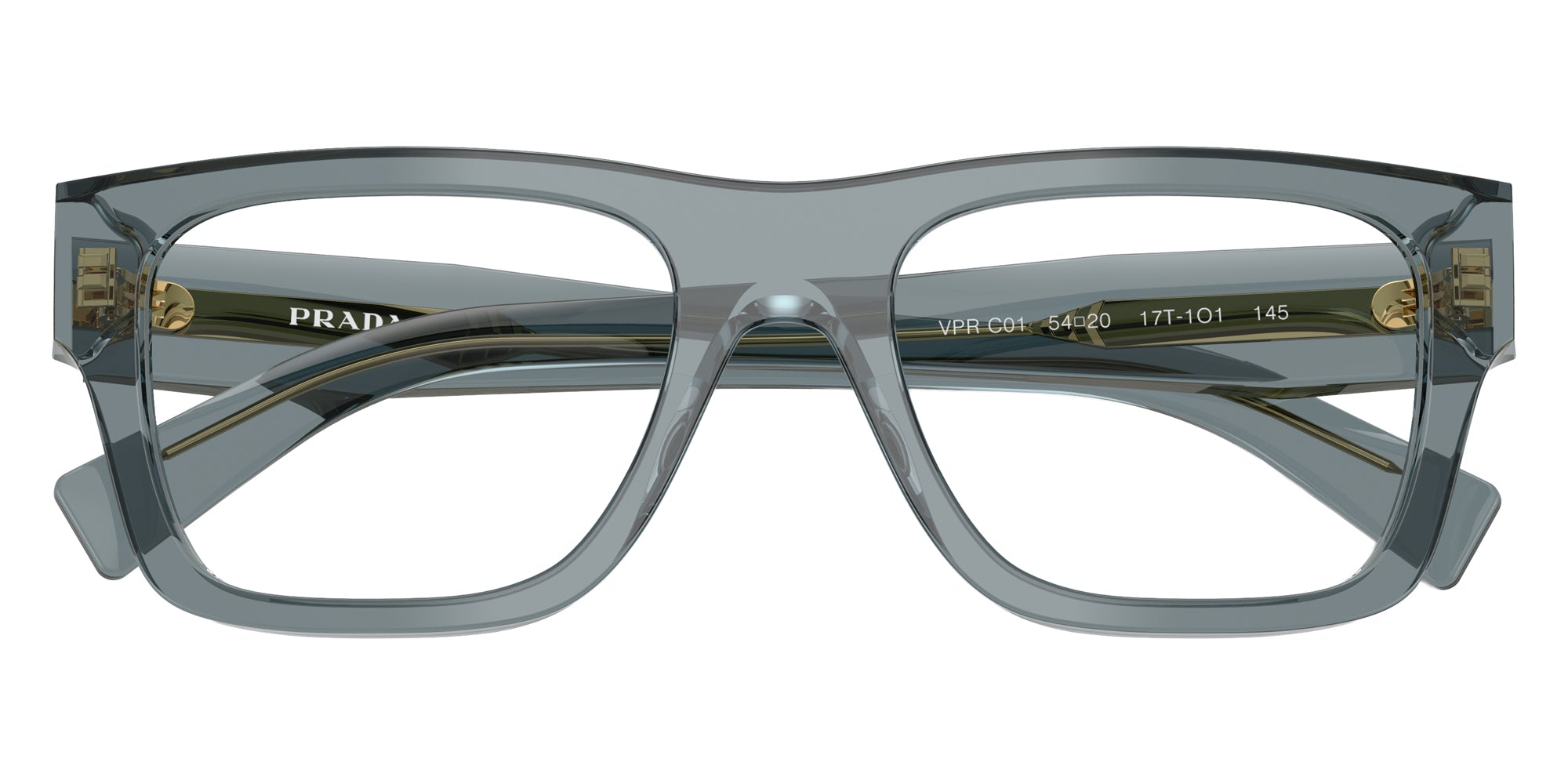 PRADA EYEGLASSES - PR C01V 17T1O1 52 - Transparent Ocean
