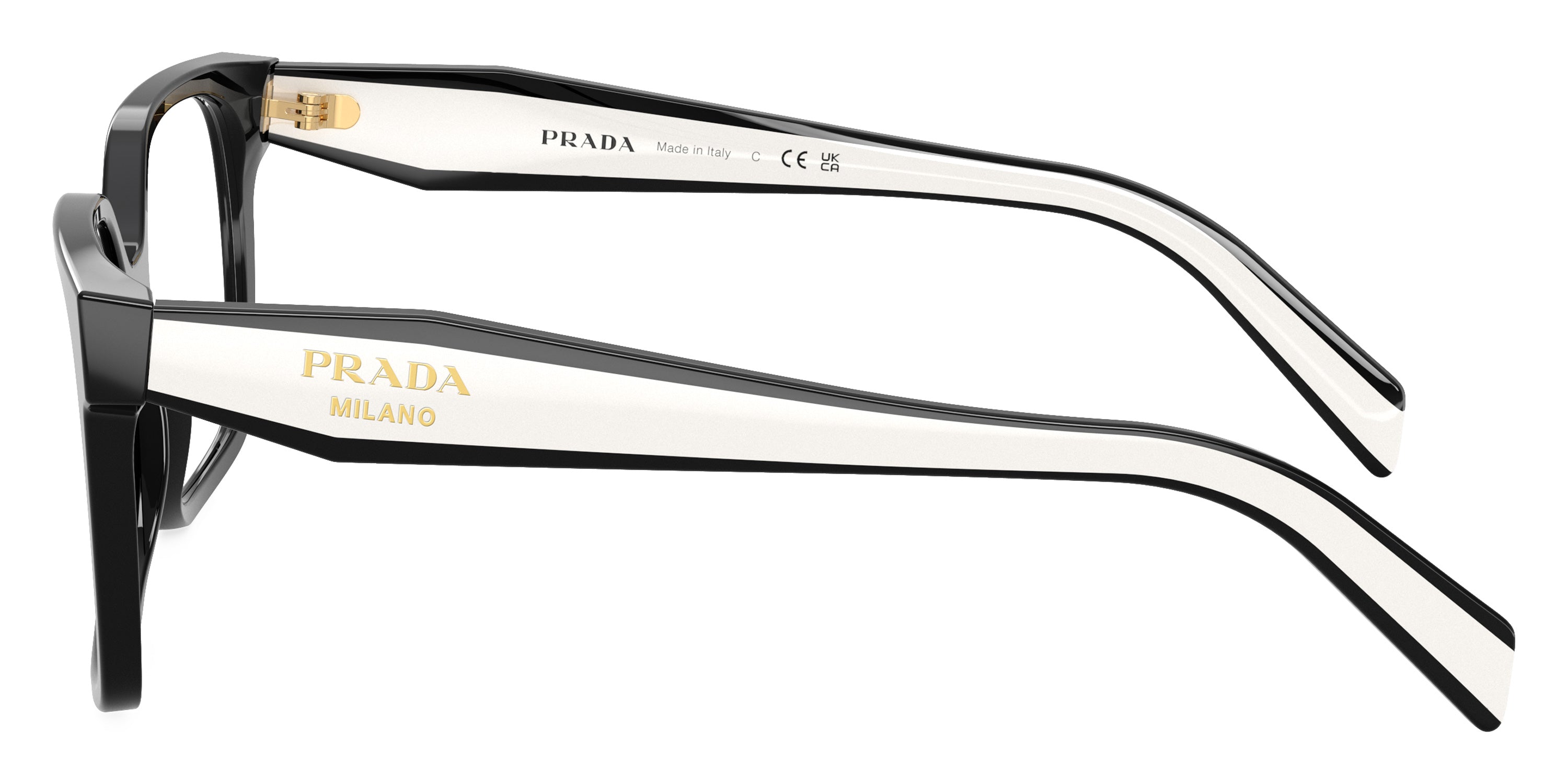 PRADA EYEGLASSES RUNWAY - PR B03V 16K1O1 52 - Black/White