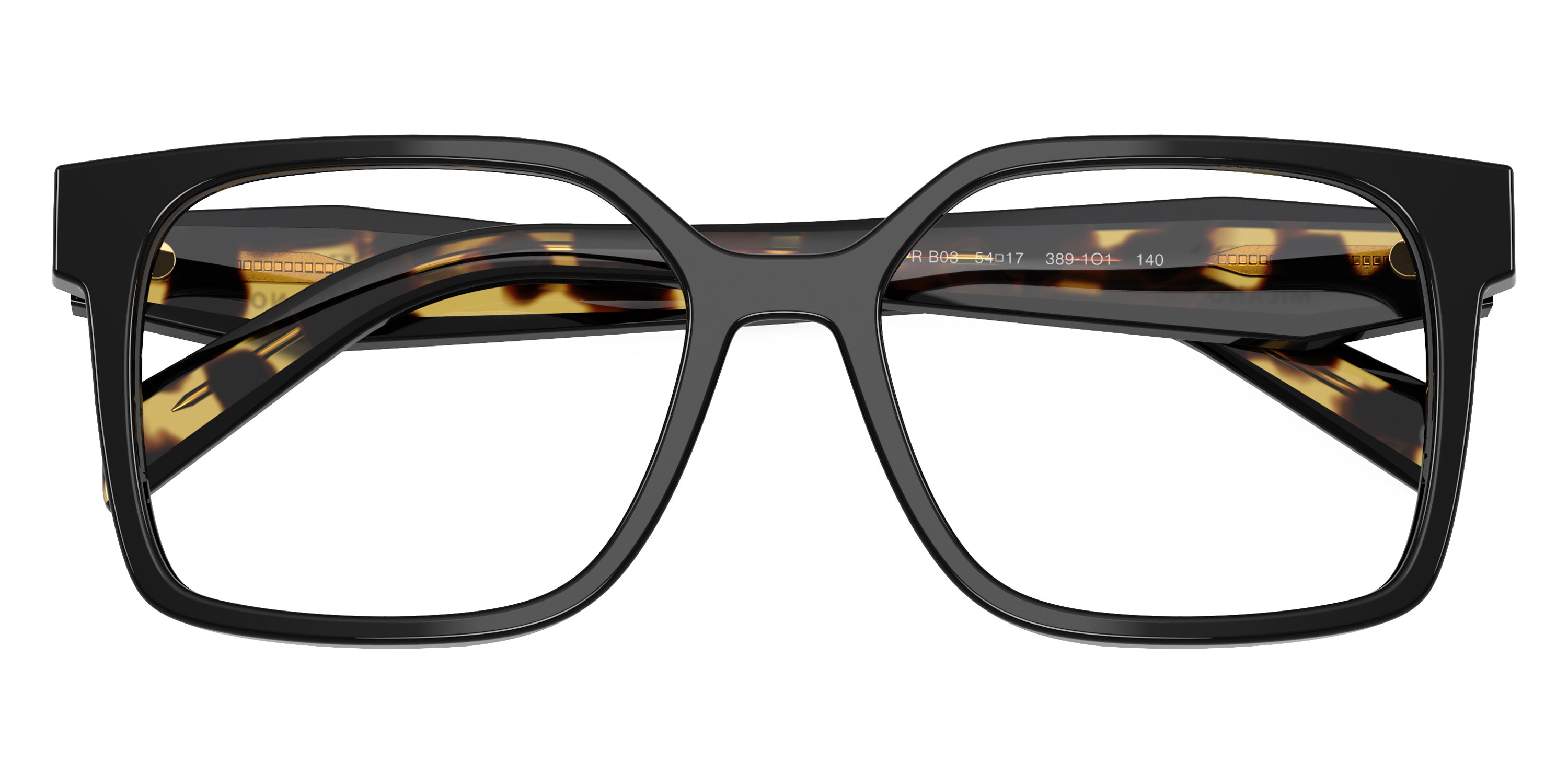PRADA EYEGLASSES RUNWAY - PR B03V 3891O1 52 - Black/Medium Tortoise