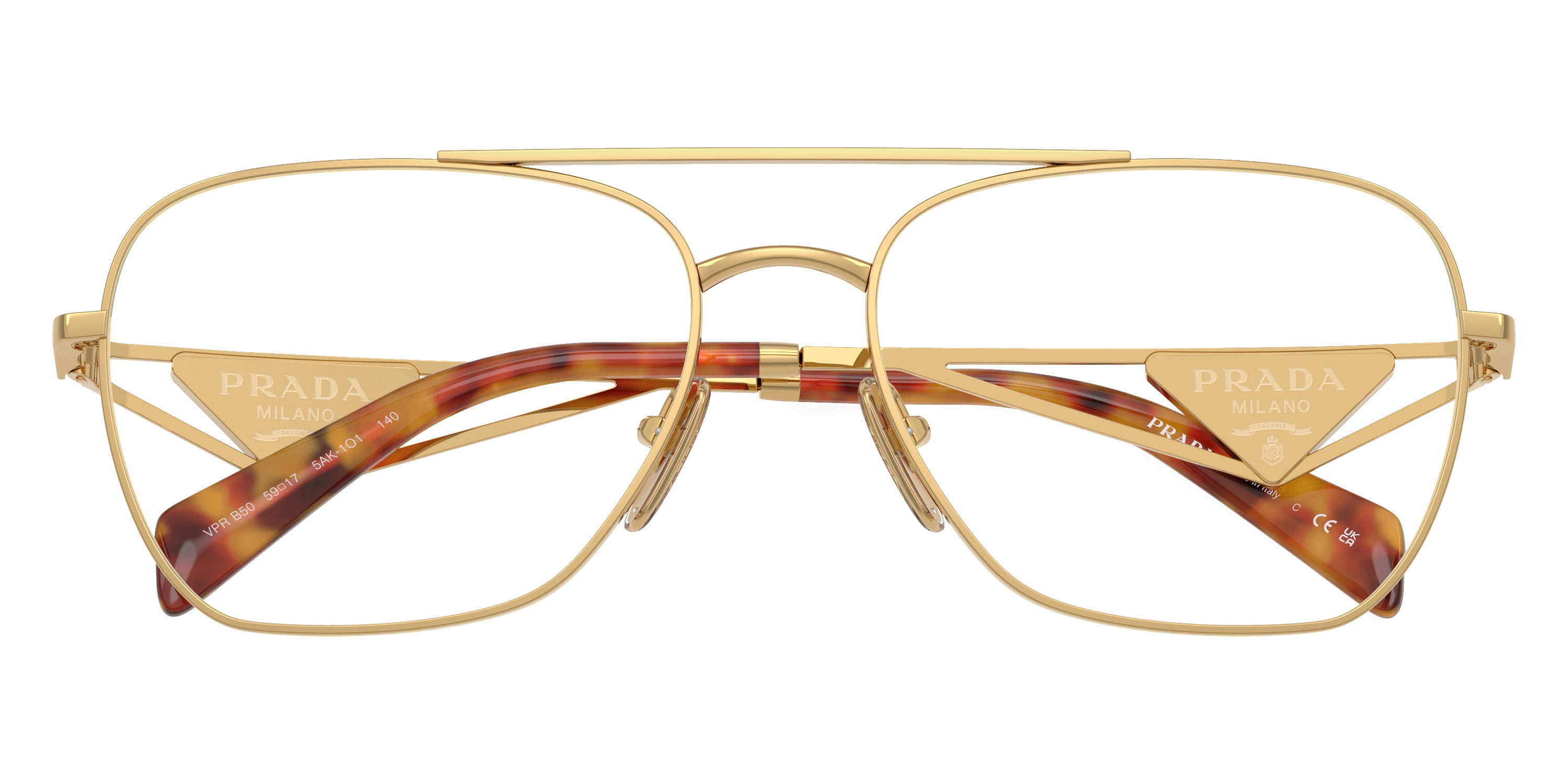 PRADA EYEGLASSES RUNWAY - PR B50V 5AK1O1 57 - Gold