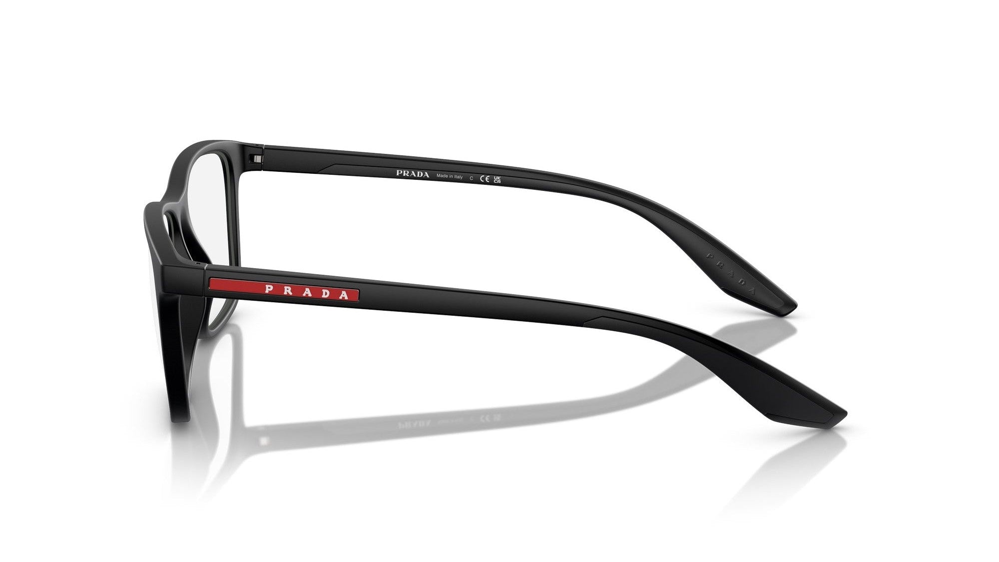PRADA LINEA ROSSA EYEGLASSES - PS 01QV DG01O1 56 - Black Rubber/Matte Black