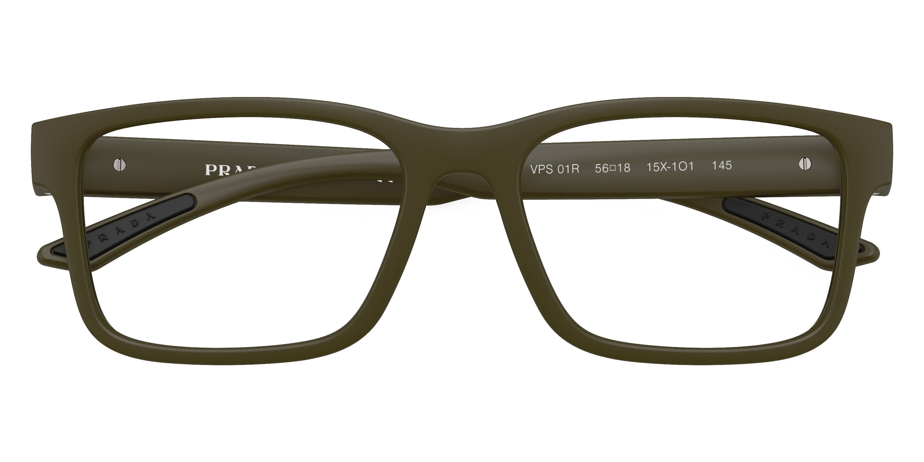 PRADA LINEA ROSSA EYEGLASSES - PS 01RV 15X1O1 56 - Matte Military Green