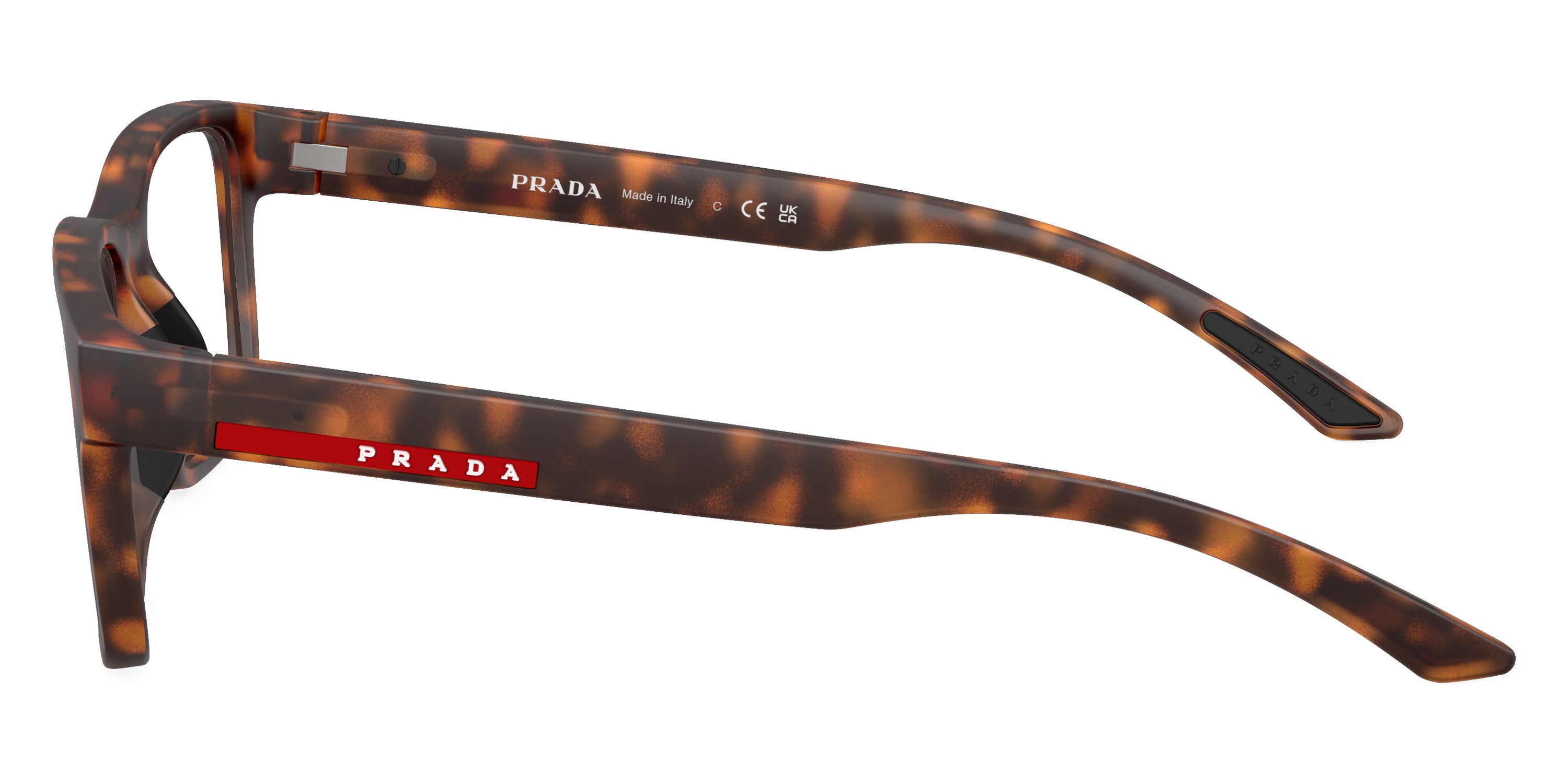 PRADA LINEA ROSSA EYEGLASSES - PS 01RV 17X1O1 56 - Dark Tortoise Rubber