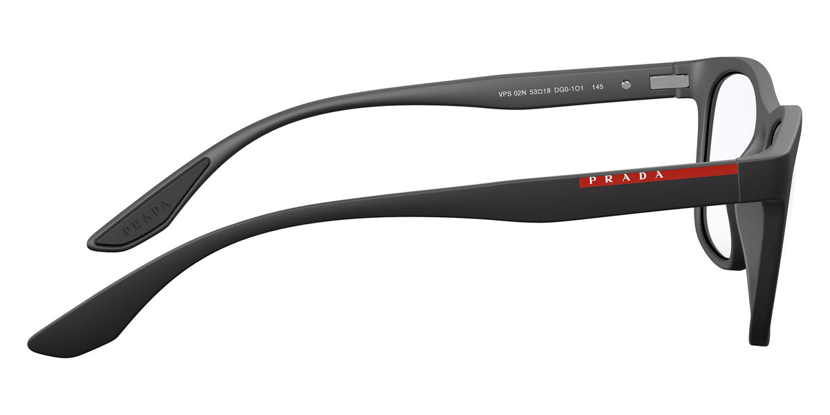 PRADA LINEA ROSSA EYEGLASSES - PS 02NV DG01O1 55 - Black Rubber