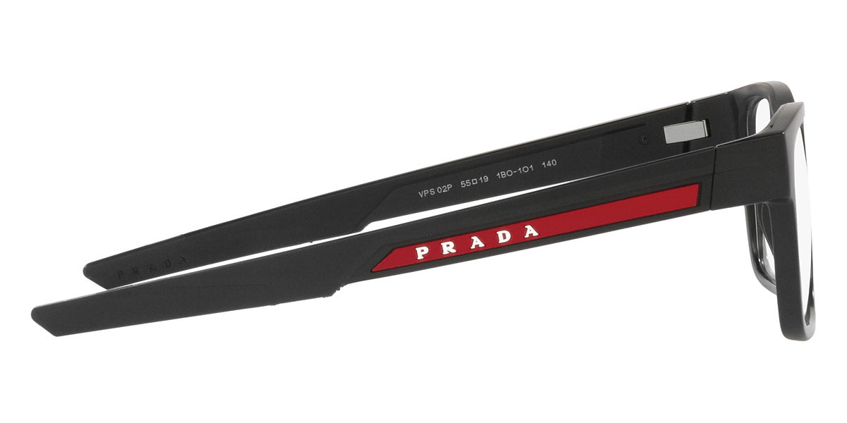 PRADA LINEA ROSSA EYEGLASSES - PS 02PV 1BO1O1 55 - Matte Black