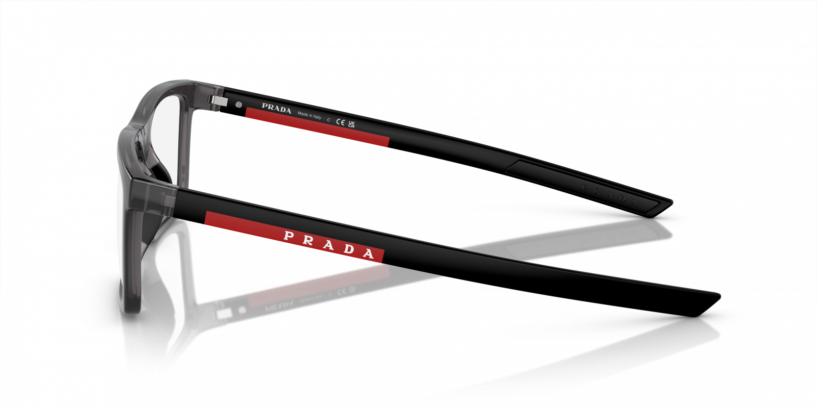 PRADA LINEA ROSSA EYEGLASSES - PS 02QV 01D1O1 54 - Transparent Anthracite/Matte Black