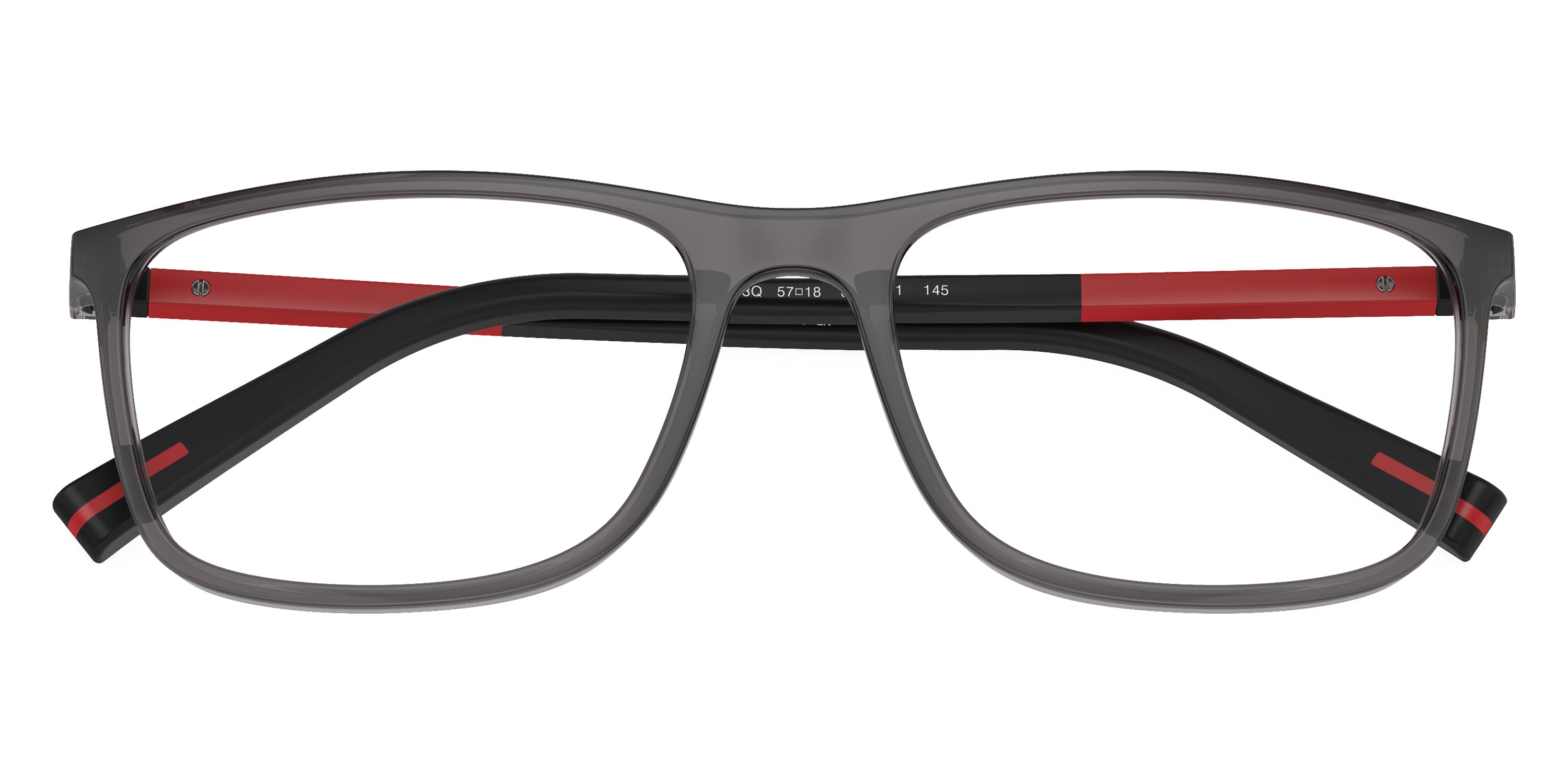 PRADA LINEA ROSSA EYEGLASSES - PS 03QV 01D1O1 55 - Transparent Anthracite/Rubbered Black